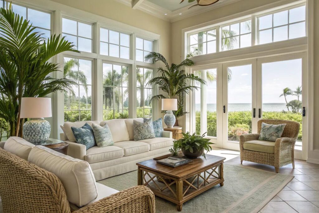 Balancing Open-Air Living with Privacy in Florida Courtyard Homes 2