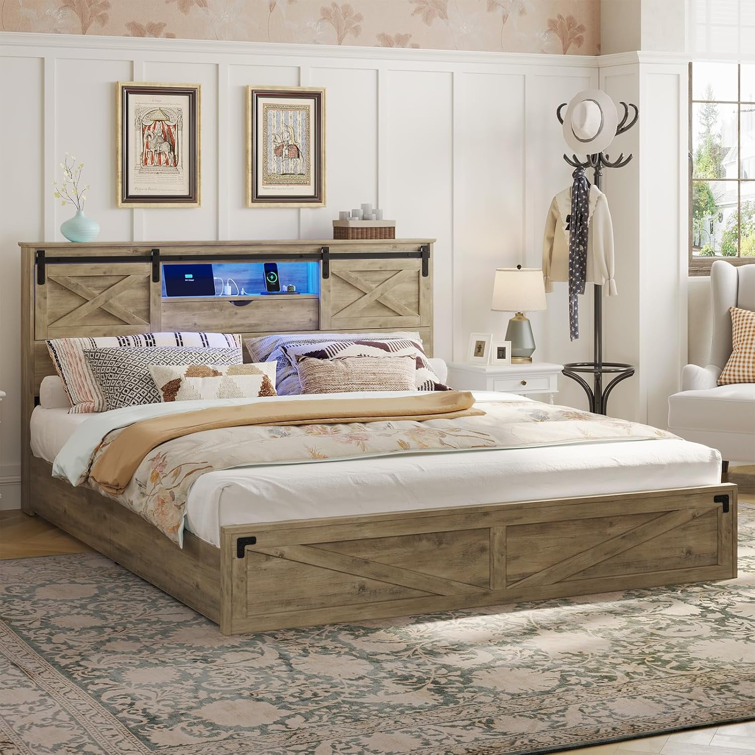 Comparing drawers and hydraulic lifts in modern California king storage beds 4