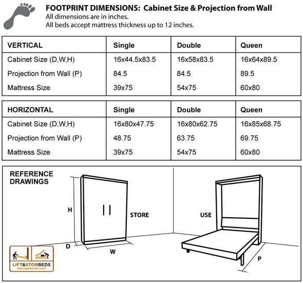 Everything You Need To Know About Full Size Murphy Bed Frame Sizes And Clearance 3