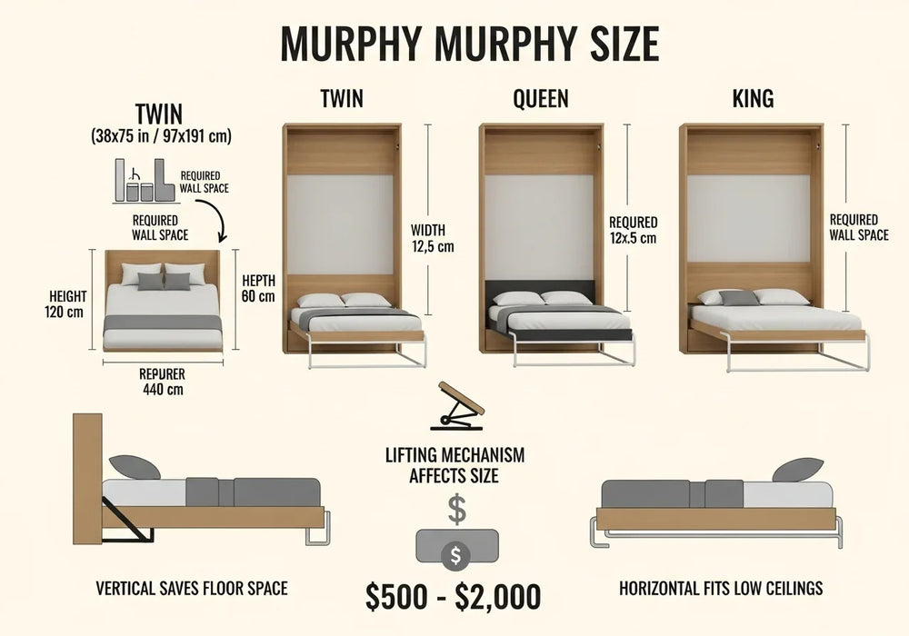 Everything You Need To Know About Full Size Murphy Bed Frame Sizes And Clearance 5