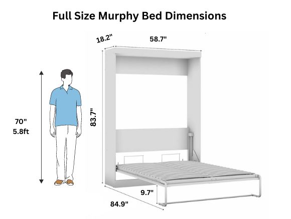 Everything You Need To Know About Full Size Murphy Bed Frame Sizes And Clearance