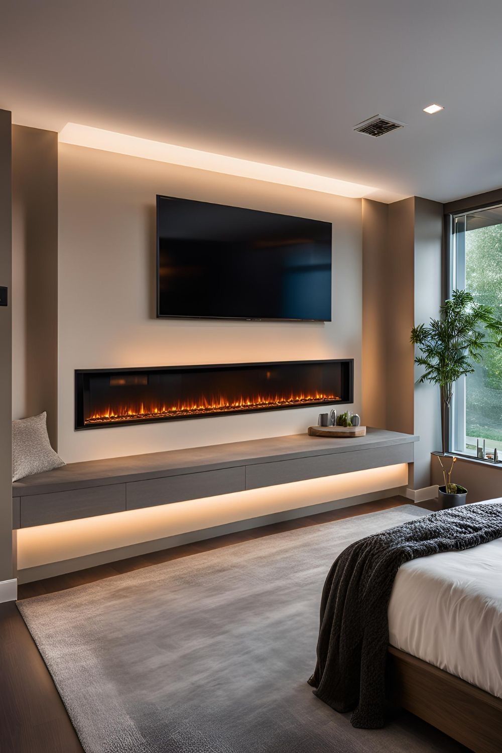 Expert Tips for Integrating a TV Lift and Fireplace into Your Bed Frame Design 2