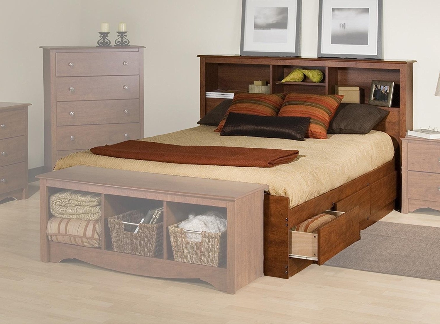 How a storage bed with a bookcase headboard changes small bedroom layouts 5