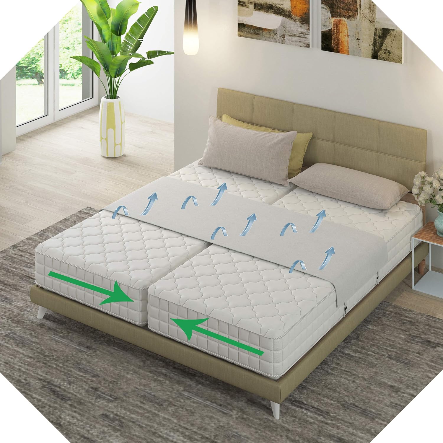 How I Turned Two Twin Beds Into A Seamless King Without Spending A Fortune 4