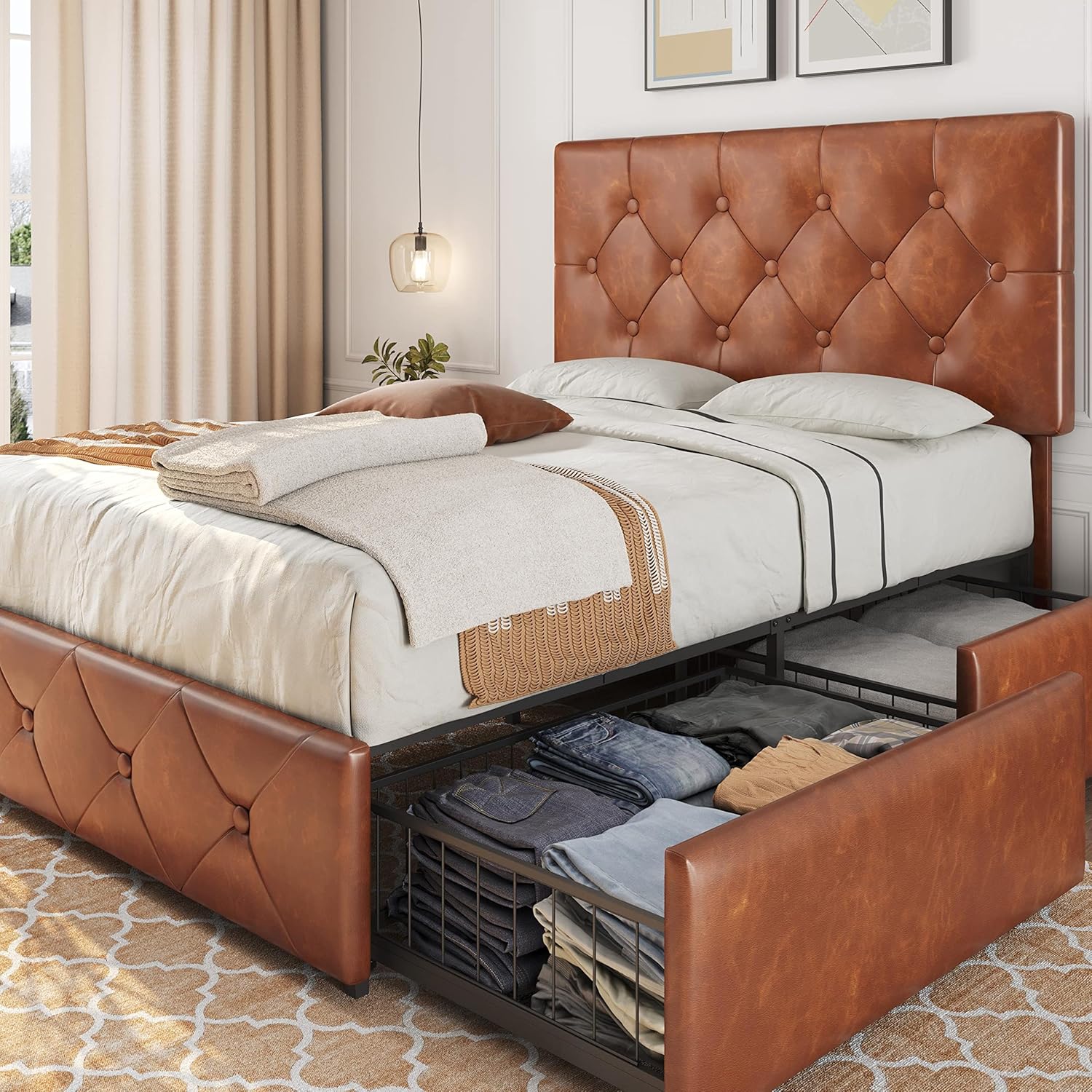 Measuring your room accurately before bringing home a full platform bed with storage 3