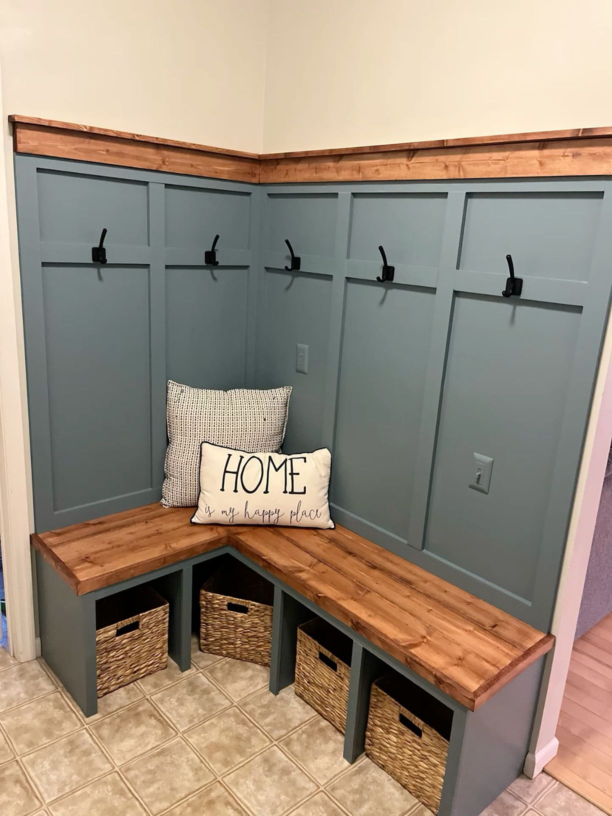 Small Space Solutions for a Mudroom Storage and Bench Without Clutter 2