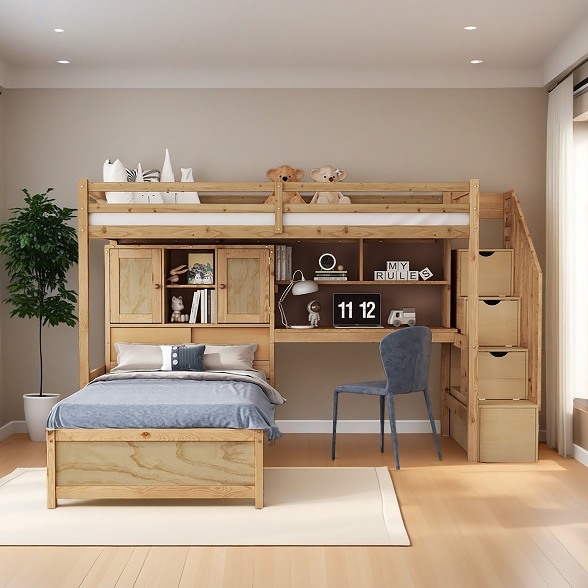 What Every Adult Needs to Know Before Assembling a Double Loft Bed with Stairs 3